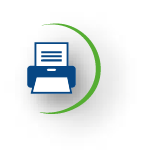 Integrated thermal printer for a full service report