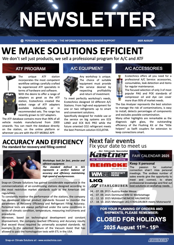 NEWSLETTER 2025 August